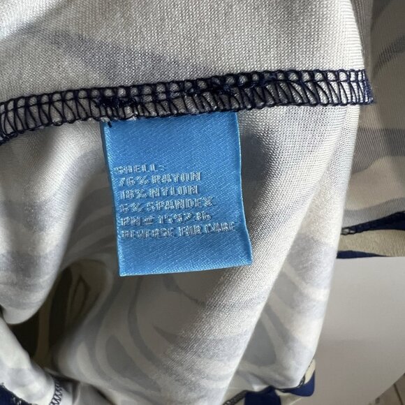 J. McLaughlin Campbell Boat Neck Navy/Beige‎ Puddle Print Dress Size XS - Picture 6 of 7